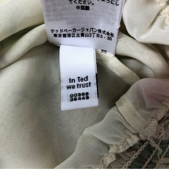 Ted Baker London Floral Ruffle Blouse - Cream and Multicolor - Picture 7 of 10